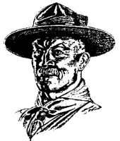 A coloring page of baden powell